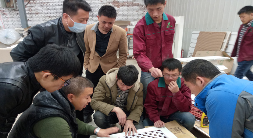 佳绩201611在蓝天名门现场指导工艺